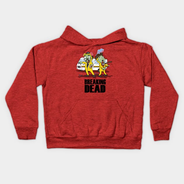 Funny Zombies Cartoon Gift For Zombie Lovers Kids Hoodie by BoggsNicolas